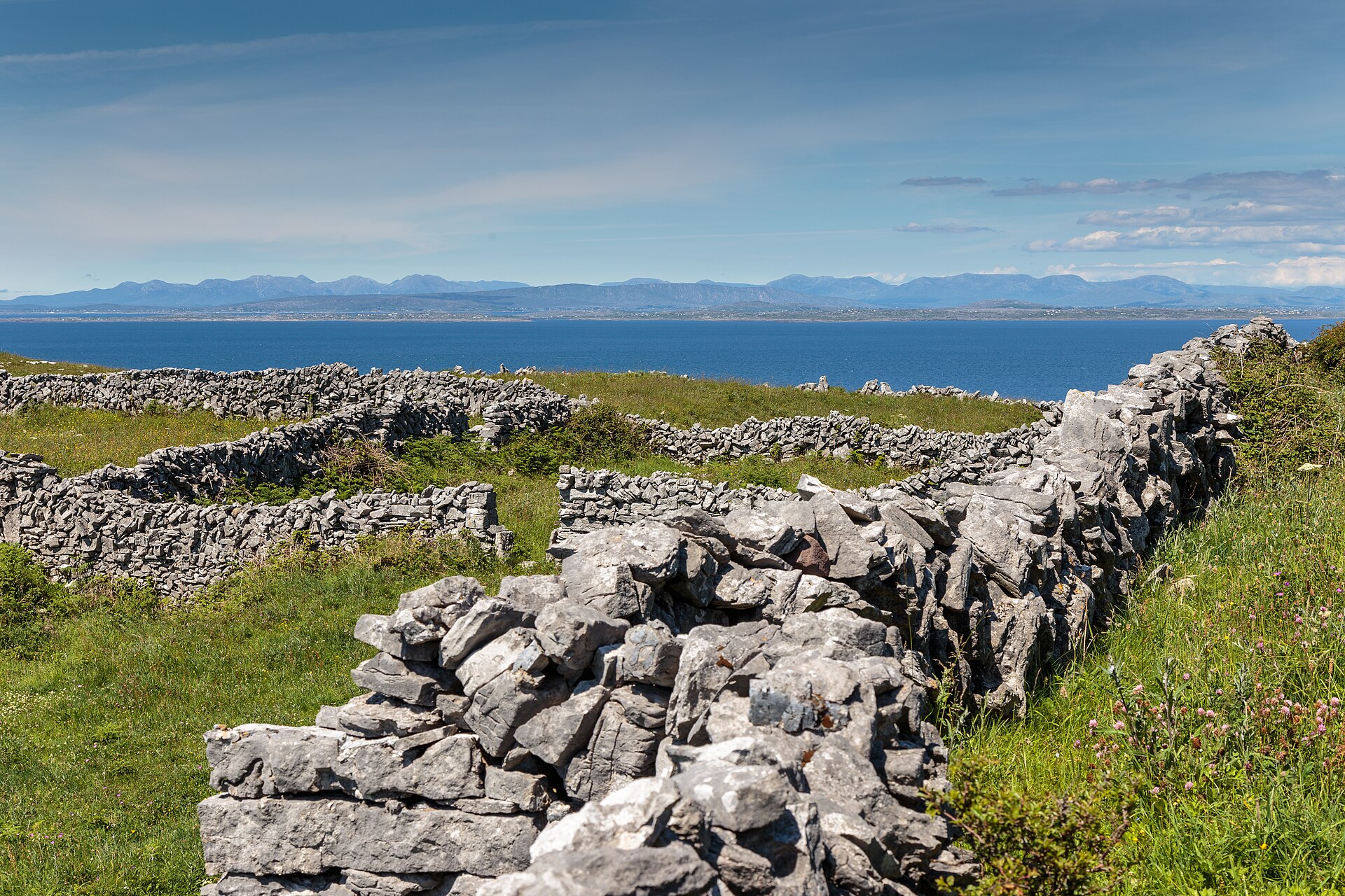 Dry-stone walls dividing small fields on Inis Mór